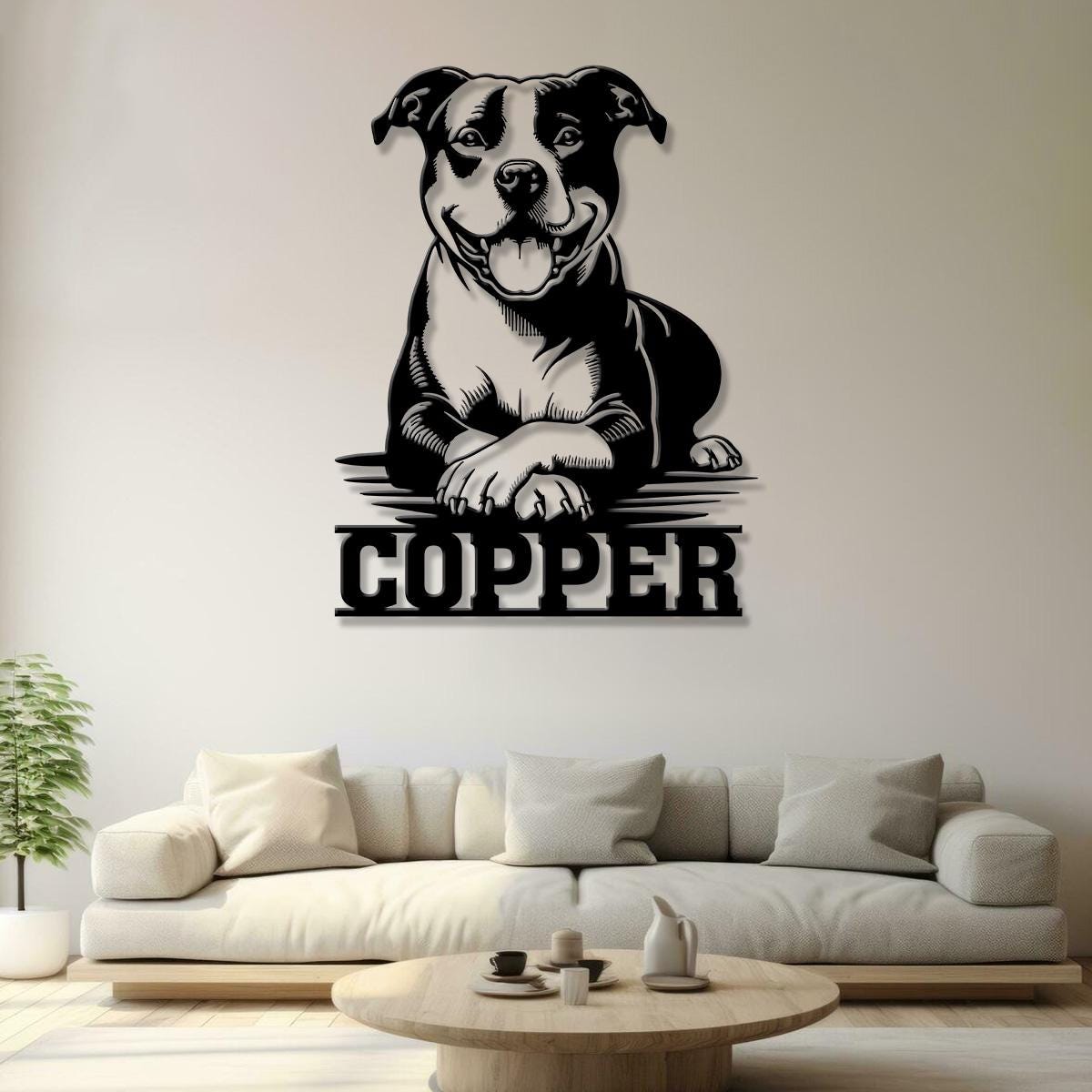 Custom Name Pitbull Metal Sign with Led Light, Pitbull Sign, Personalized Dog Sign, Dog Monogram, Dog Mom Gift, Dog Gift, Pitbull Lovers