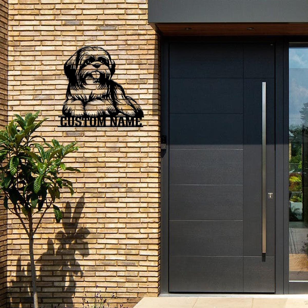 Custom Metal Shih Tzu Sign with Led Light, Shih Tzu Family Name Gift, Gift For Dog Lover, Dog Monogram Metal Sign, Dog Mom Gifts