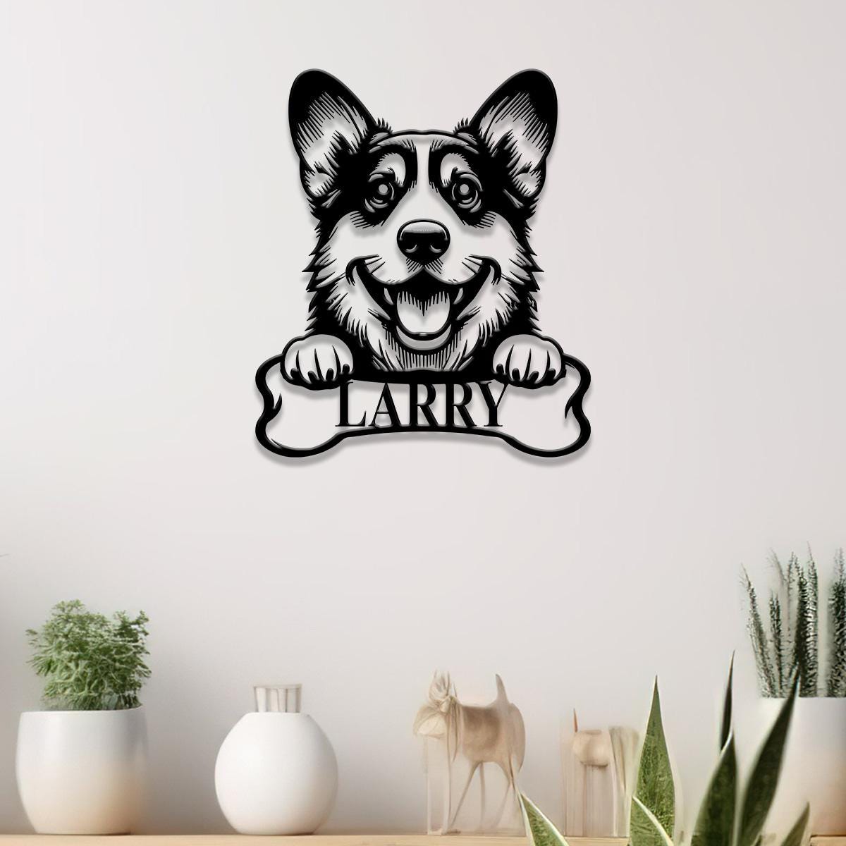 Custom Metal Corgi Sign with Led Light, Corgi Family Name Gift, Gift For Dog Lover, Dog Monogram Sign, Dog Mom Gifts, Corgi Lovers Gift