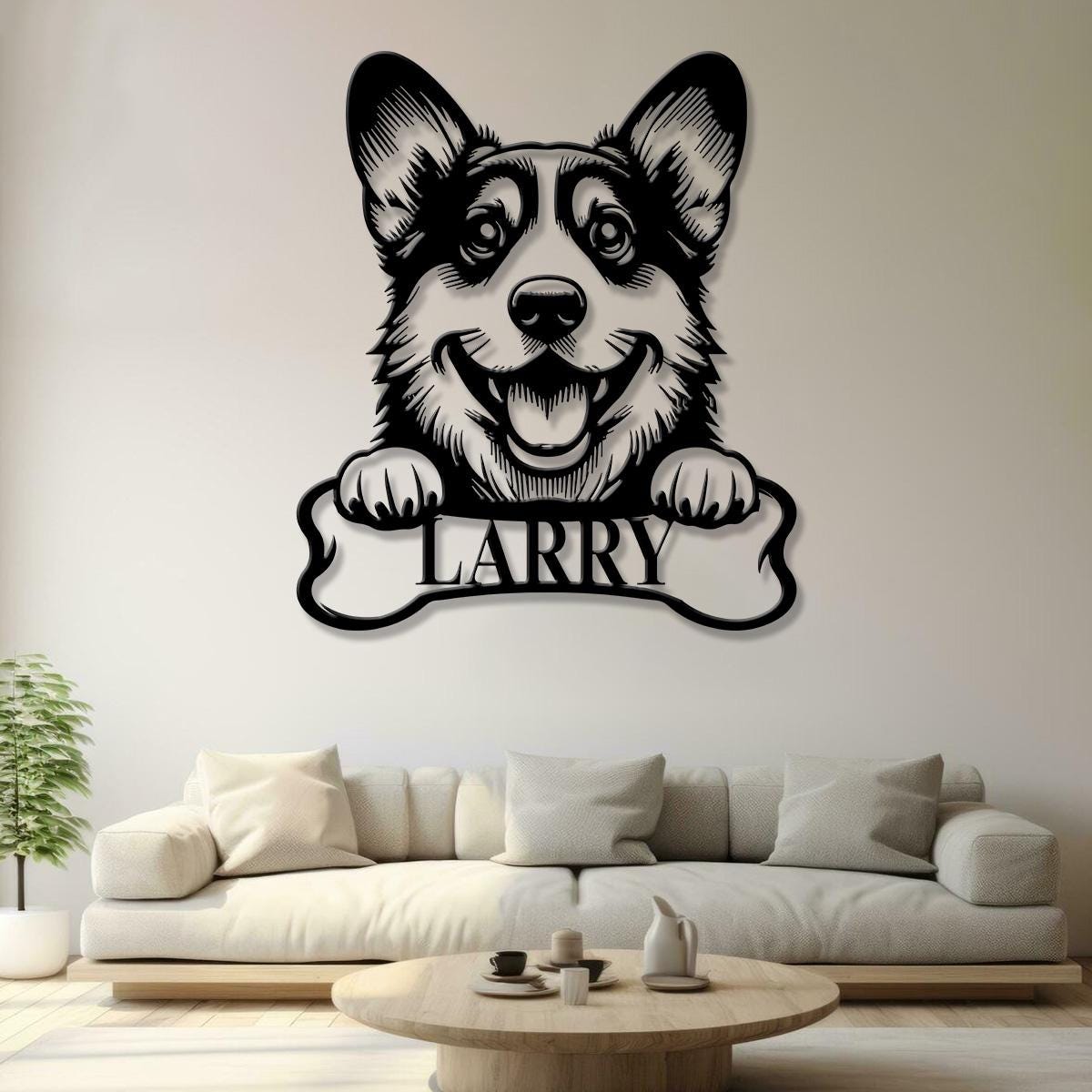 Custom Metal Corgi Sign with Led Light, Corgi Family Name Gift, Gift For Dog Lover, Dog Monogram Sign, Dog Mom Gifts, Corgi Lovers Gift