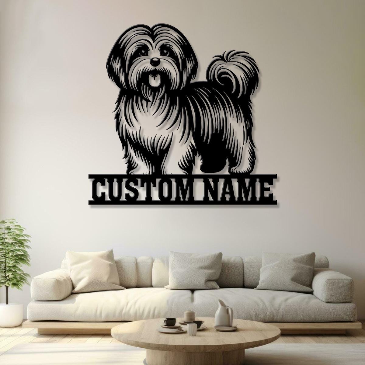 Custom Metal Havanese Sign, Havanese Family Name Gift, Gift For Dog Lover, Dog Monogram Metal Sign, Dog Mom Gifts, Havanese Lovers Gift