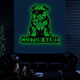 Custom Metal Bulldog Sign, Bulldog Family Name Gift, Gift For Dog Lover, Dog Monogram Metal Sign, Dog Mom Gifts, Bulldog Lovers Gift