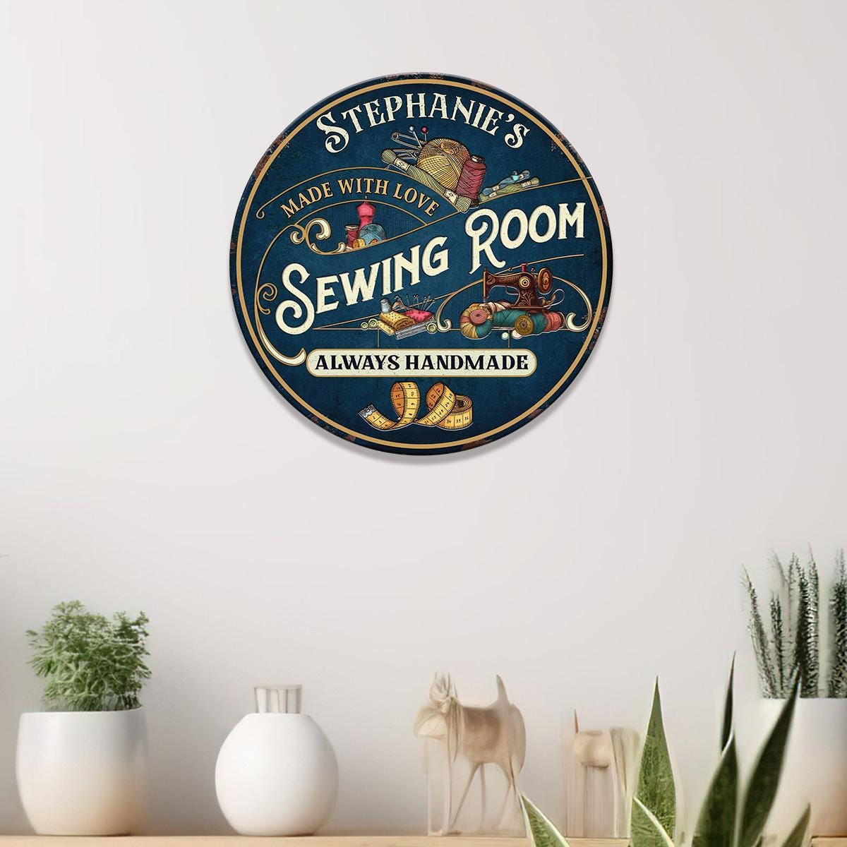 Personalized Sewing Room Metal Sign with Led Light, Craft Sign Decor, Craft Quilting Sign, Art Room Decor, Sewing Hobby Sign, Gift for Mom