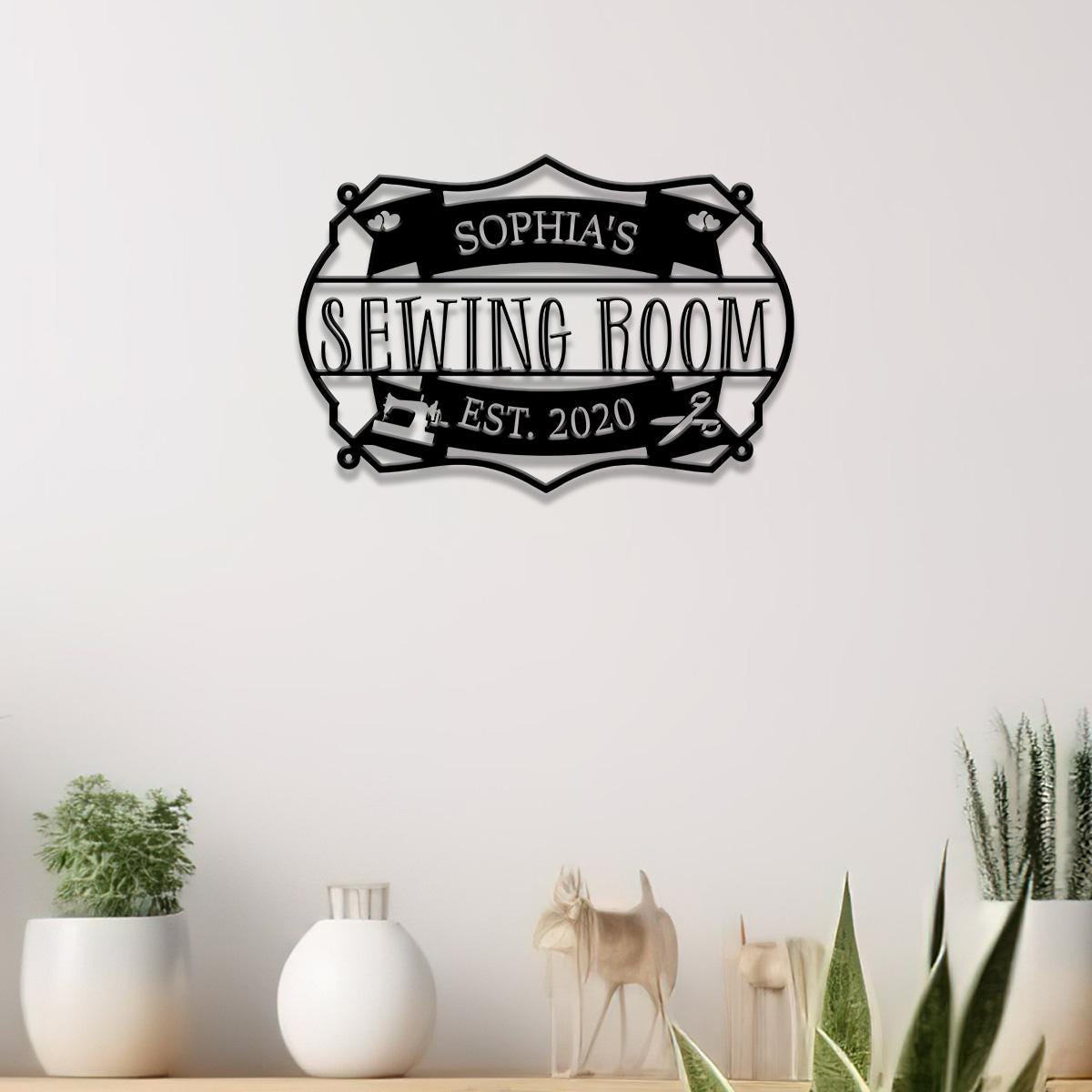 Personalized Sewing Room Metal Sign with Led Light, Craft Sign Decor, Craft Quilting Sign, Art Room Decor, Sewing Hobby Sign, Gift for Mom