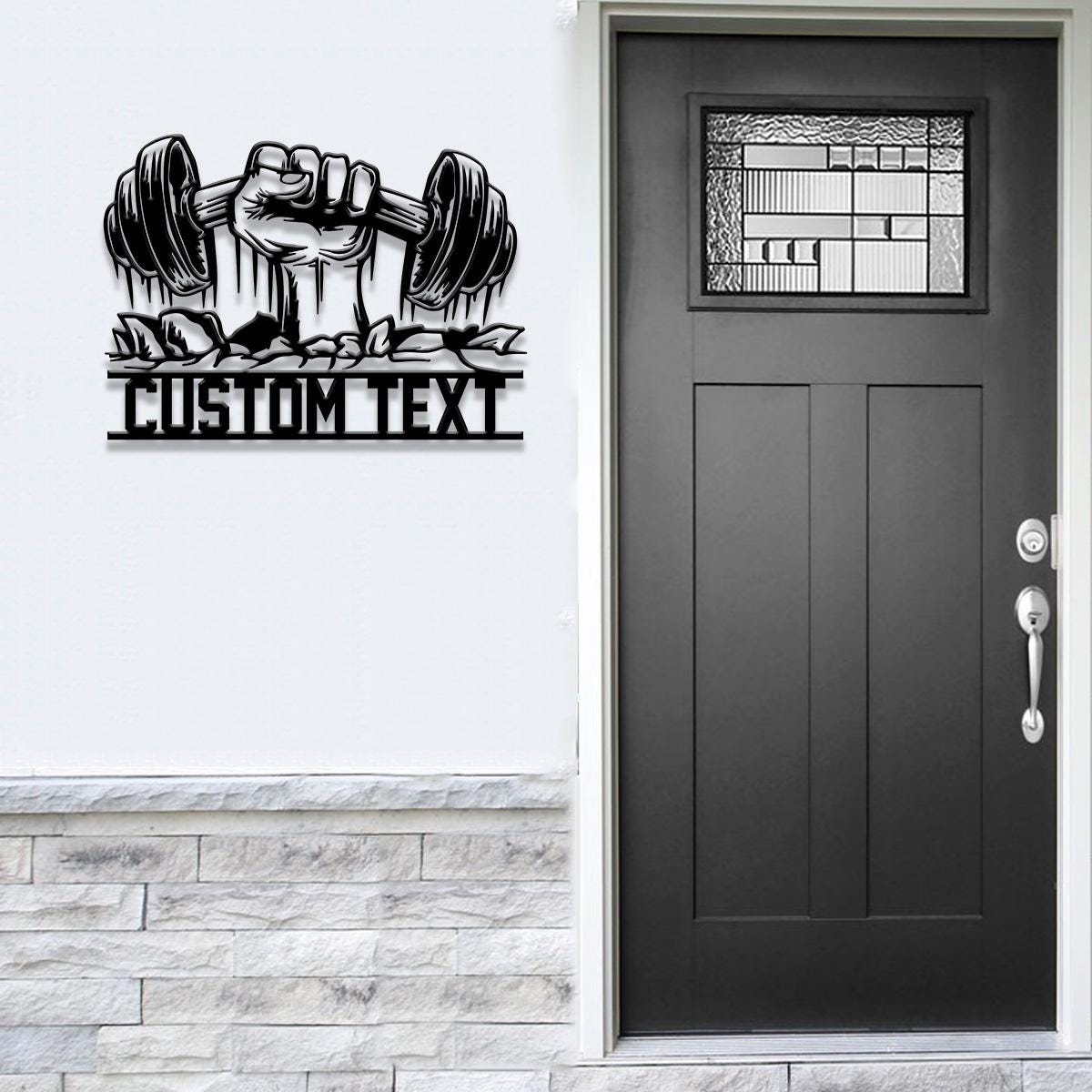 Custom Gym Metal Sign with Led Light, Personalized Home Gym Sign, Cross Fit Sign, Fitness Club Sign, Gymer Gifts, Gift for Dad
