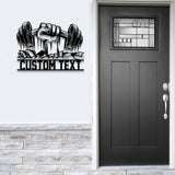 Custom Gym Metal Sign with Led Light, Personalized Home Gym Sign, Cross Fit Sign, Fitness Club Sign, Gymer Gifts, Gift for Dad