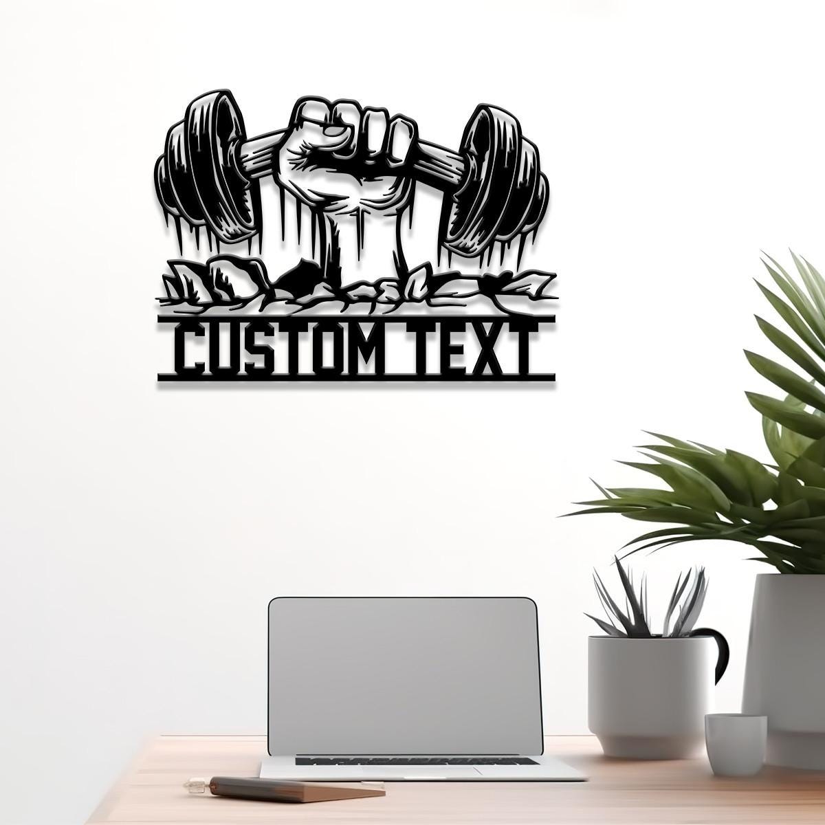 Custom Gym Metal Sign with Led Light, Personalized Home Gym Sign, Cross Fit Sign, Fitness Club Sign, Gymer Gifts, Gift for Dad