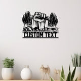 Custom Gym Metal Sign with Led Light, Personalized Home Gym Sign, Cross Fit Sign, Fitness Club Sign, Gymer Gifts, Gift for Dad