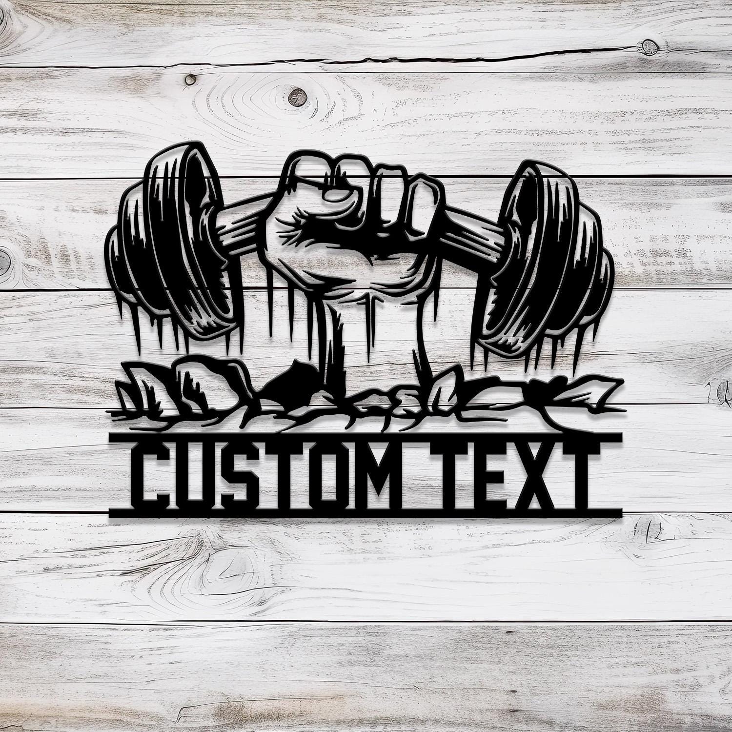 Custom Gym Metal Sign with Led Light, Personalized Home Gym Sign, Cross Fit Sign, Fitness Club Sign, Gymer Gifts, Gift for Dad