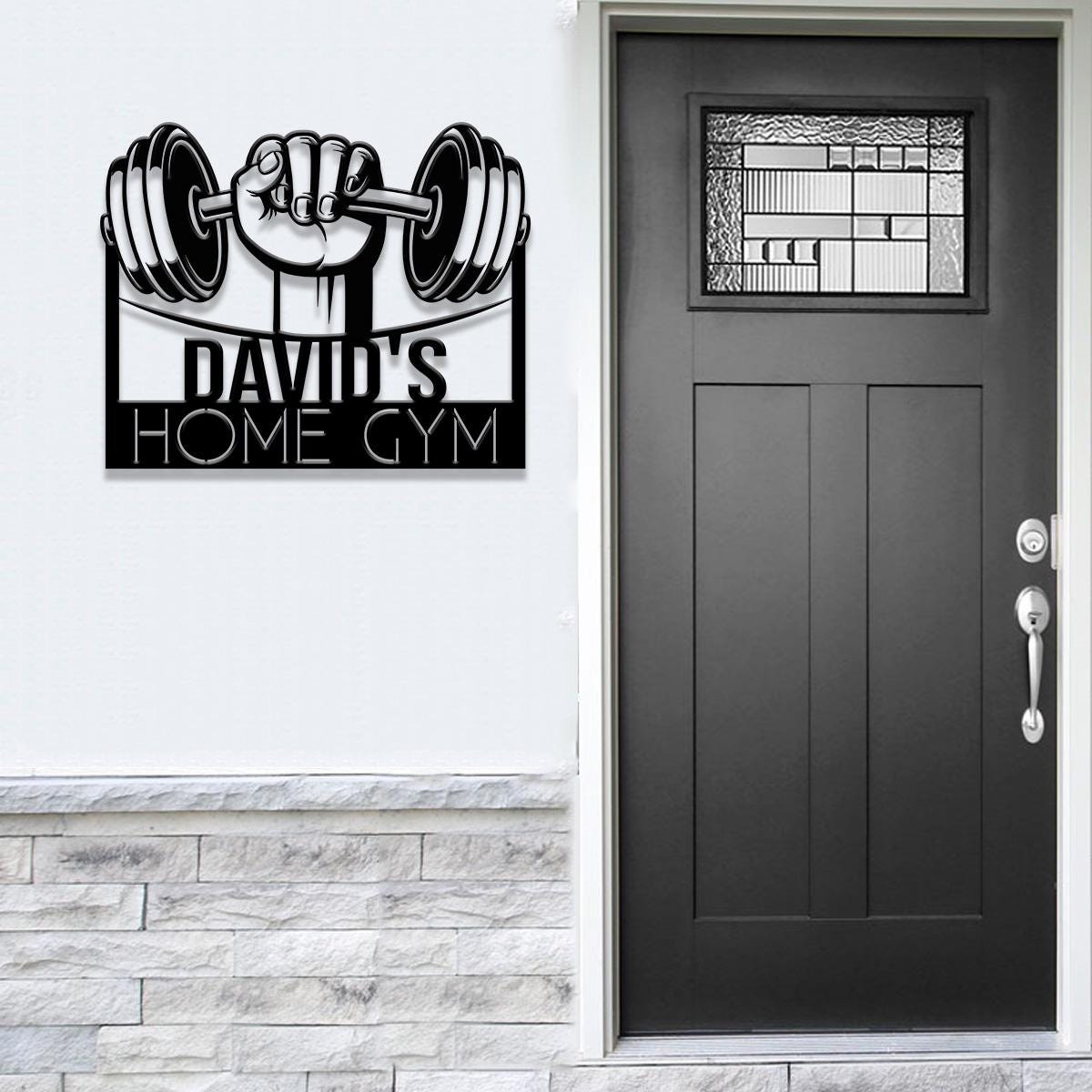 Custom Name Metal Home Gym Sign with Led Light, Metal Gym Sign, Cross Fit Sign, Fitness Decor, Gymer Gifts, Gift for Dad