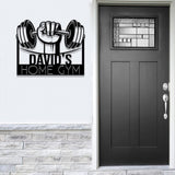 Custom Name Metal Home Gym Sign with Led Light, Metal Gym Sign, Cross Fit Sign, Fitness Decor, Gymer Gifts, Gift for Dad