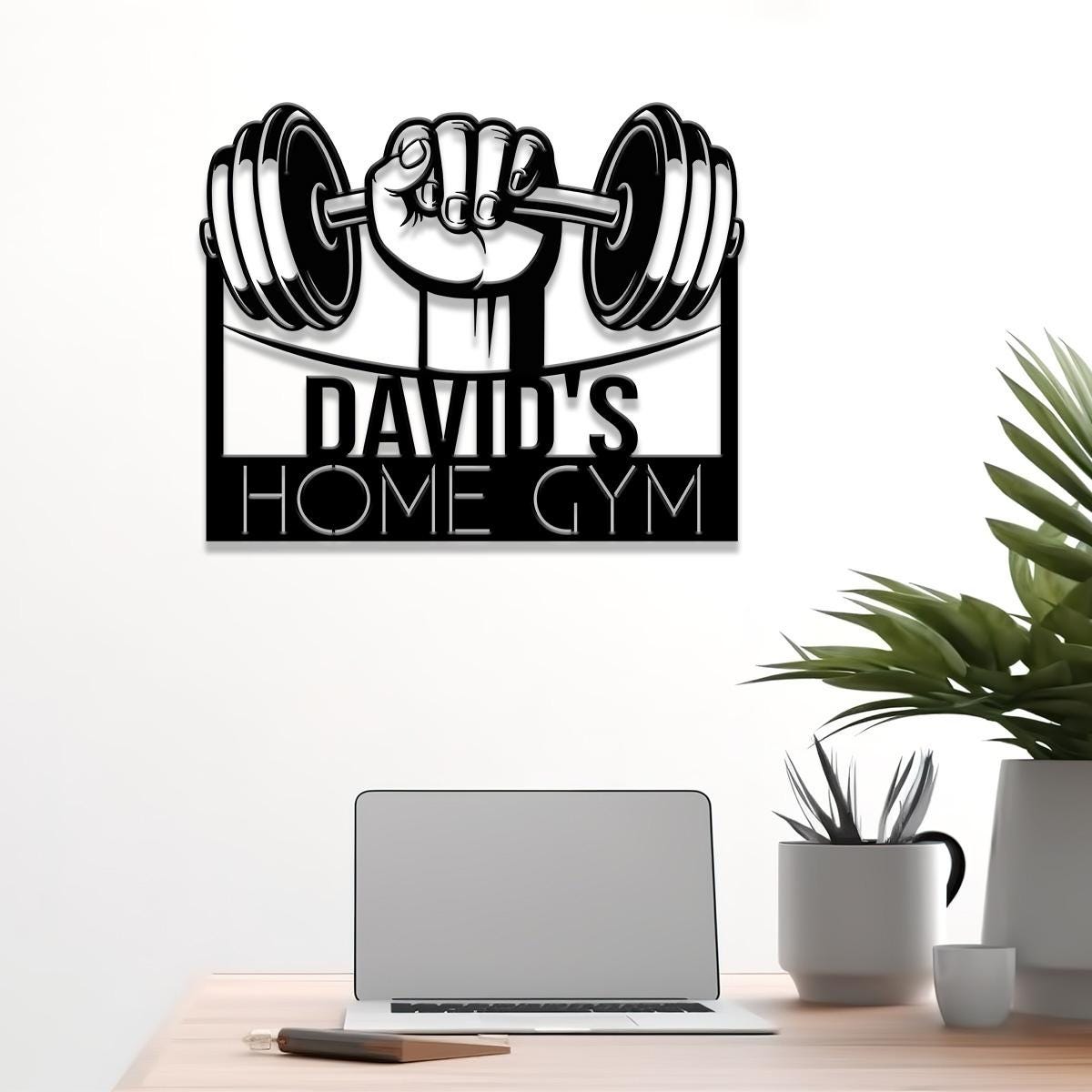 Custom Name Metal Home Gym Sign with Led Light, Metal Gym Sign, Cross Fit Sign, Fitness Decor, Gymer Gifts, Gift for Dad