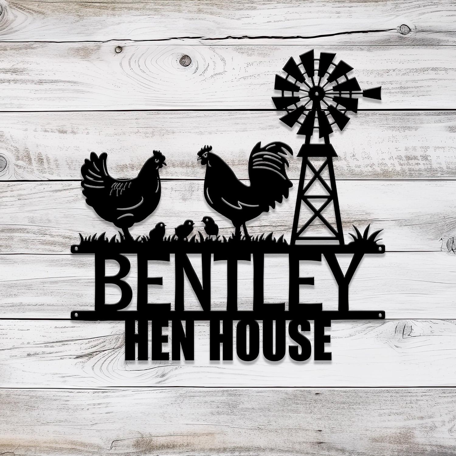 Custom Metal Signs, Chicken Coop Sign, Personalized Chicken Farm Sign, Farm Coop Sign, Family Name Chicken Coop Sign, Hen House Sign