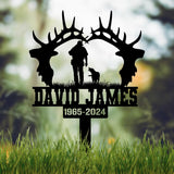 Custom Hunting Memorial Plaque Stake, Memorial Grave Marker, Hunter Memorial Stake For Grave, Hunter Loss, Dad Loss, Hunter Sign