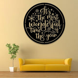 It's The Most Wonderful Time Of The Year Metal Stake, Outdoor Christmas Decor, Holiday Yard Decorations, Merry Christmas Sign