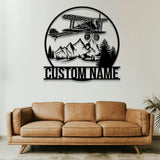 Personalized Airplane Hangar Metal Sign, Custom Pilot Decor for Aviation Enthusiasts, Aircraft Wall Art, LED Hangar Sign, Aviation Gift