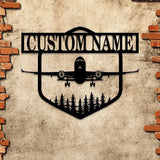 Personalized Airplane Hangar Metal Sign, Custom Pilot Decor for Aviation Enthusiasts, Aircraft Wall Art, LED Hangar Sign, Aviation Gift