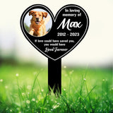 Custom Dog Loss Memorial Stake: Personalized pet grave marker with photo tribute. Perfect for bereaved dog owners, a heartfelt gift.