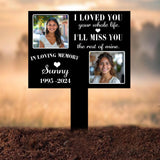 Custom Photo Grave Marker, Temporary Grave Marker With Photo, Outdoor Memorial Plaque, Sympathy Plaque, Remembrance Plaque