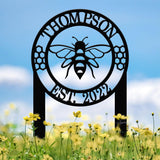 Personalized Bee Lover Metal Address Stake, Modern Address Sign, Custom House Numbers, Metal Address Sign, Address Numbers, Road Address
