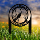 Personalized Heron Metal Address Stake, Modern Address Sign, Custom House Numbers, Metal Address Sign, Address Numbers, Road Address