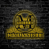 Personalized Metal Halloween Address Sign, Custom Metal House Number Sign, Metal Street Address Plaque Outdoor Wall Art, Front Door Signs