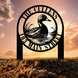 Personalized Duck Metal Address Stake, Modern Address Sign, Custom House Numbers, Metal Address Sign, Address Numbers, Lake House Address