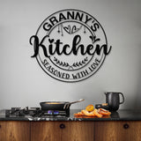 Custom Granny's Metal Kitchen Sign with Led Light, Kitchen Decor, Name Kitchen Sign, Farmhouse Kitchen Decor, Cooking Gift for Mom