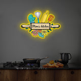 Custom Colored Mimi's Metal Kitchen Sign with Led Light, Kitchen Decor, Name Kitchen Sign, Farmhouse Kitchen Decor, Cooking Gift for Mom