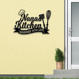 Custom Nana's Metal Kitchen Sign with Led Light, Kitchen Decor, Name Kitchen Sign, Farmhouse Kitchen Decor, Cooking Gift for Grandma Mom