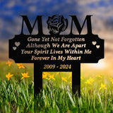 Personalized Rose Memorial Plaque Stake, Memorial Gifts for Loss of Mother, Memorial Sign, In Loving Memory Gift, Gift Loss Of Family