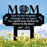 Personalized Rose Memorial Plaque Stake, Memorial Gifts for Loss of Mother, Memorial Sign, In Loving Memory Gift, Gift Loss Of Family