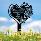 Personalized Butterflies Memorial Plaque Stake, Memorial Gifts for Loss of Mother, Memorial Sign, In Loving Memory Gift, Gift Loss Of Mother
