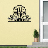 Personalized Metal Address Sign, Custom Metal House Number Sign, Metal Street Address Plaque Outdoor Wall Art, Front Door Wall Hanger Signs