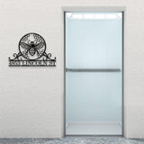 Personalized Bee Metal Address Sign, Custom Metal House Number Sign, Metal Street Address Plaque Outdoor Wall Art, Front Door Signs