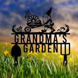 Custom Garden Gnome Metal Sign Stake, Personalized Garden Stake, Garden Gnome, Outdoor Patio, Garden Art Decor, Metal Yard Art, Gnome sign