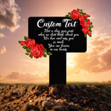 Personalized Rose Memorial Plaque Stake, Memorial Gifts for Loss of Mother, Memorial Sign, In Loving Memory Gift, Gift Loss Of Family