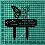 Personalized Butterfly Memorial Plaque Stake, Memorial Gifts for Loss of Mother, Memorial Sign, In Loving Memory Gift, Gift Loss Of Mom