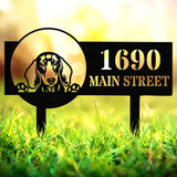 Custom Dog Address Stake: Personalized Metal House Number Sign