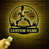 Custom Karate Metal Sign, Metal Wall Art, Japanese Martial Art Wall Decor, Martial Arts Gift, Karate Name Sign, Dojo Decor, Nursery Decor