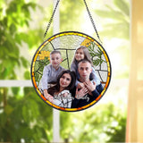 Custom Stained Glass Suncatcher Family Portrait From Photo, Family Photo Window Hanging, Family Memorial Gift, Family 2025 Mother's Day Gift
