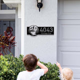 Custom Mountain Forest Address Sign, Metal House Number Sign, Personalized Address Plaque, Street Name Sign, Front Door Sign, New Home Gift