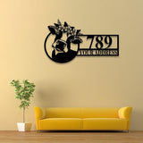 Custom Floral Horse Farmhouse Metal Wall Art LED Light, Personalized Horse Flower Name Sign, Horse Barn Sign, Outdoor decor, Farmer Gift