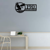 Custom Eagle Metal Address Sign House Number Hanging Address Plaque, Led Sign, Outdoor Sign, Modern Address Sign, New Home Gift