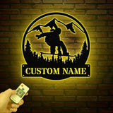 Personalized Ski Trip Metal Wall Art with LED Lights, Custom Ski Goggles Sign, Snowboarding Winter Sport Decor, Skier Gift, Christmas Gifts