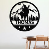 Custom Turkey Hunting Metal Wall Art, Personalized Hunter Name Sign for Home Cabin Decor, Hunting Sign, Hunter Gifts, Dad Gifts