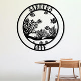 Personnalized Reef Metal Wall Art with Led Lights, Fish Coral Reef Metal Wall Decor, Reef Metal Sign, Aquarium Sign, Fish Lover Gift