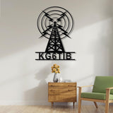 Custom Ham Radio Metal Sign with LED Light, Personalized Amateur Radio Name Sign, Radio Operator Decoration, Amateur Call Sign