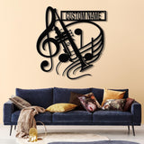 Custom Trumpet Player Name Metal Sign, Personalized Jazz Musician Gift, Music Lover Wall Decor, Musician Name Sign, Music Room Decoration
