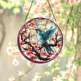 Hummingbirds and Wild Flowers Suncatcher, Hummingbird Lovers, Window Hanging, Hummingbird Suncatcher, Hummingbird Gifts, Gift for Mom